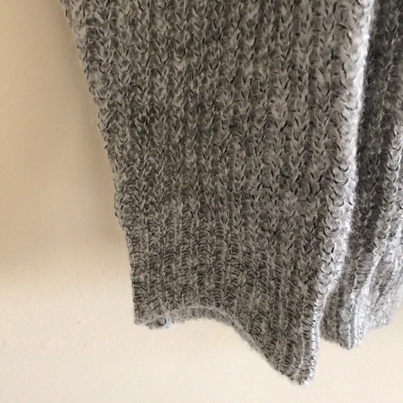 Grey wool blend Lace up sweater - Picture 6 of 8